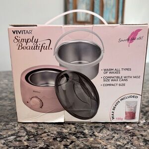 Wax Warmer with Pink Wax Beads vivitar NWT
